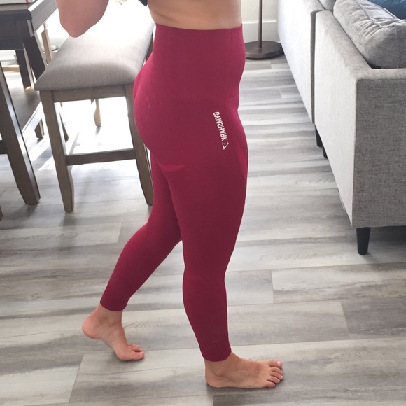 Seamless Gymshark Leggings Beet Marl 